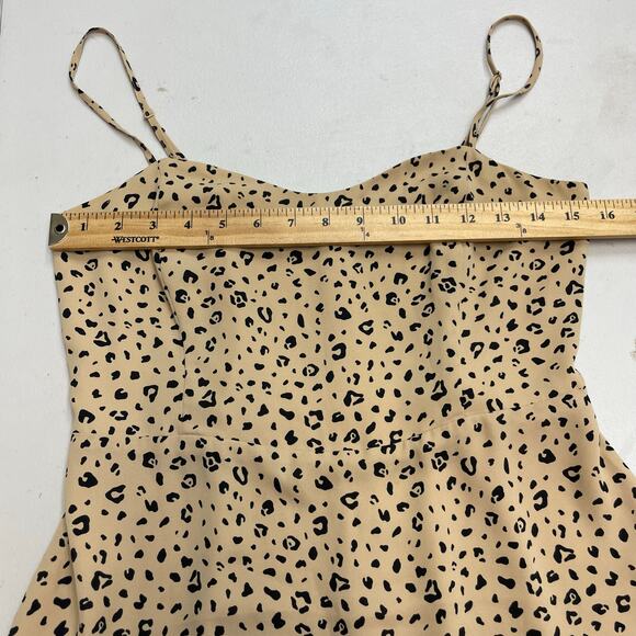 Sunday Best Aritzia cheetah print tank mini dress women's size 8 - Picture 8 of 12